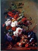 Floral, beautiful classical still life of flowers.068 unknow artist